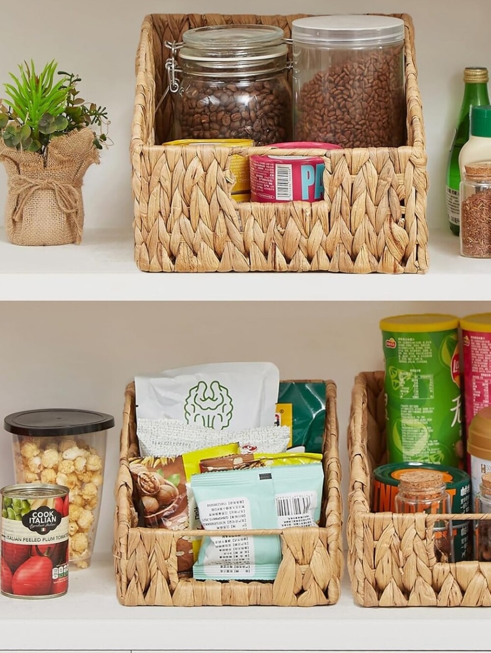 New Handwoven Water Hyacinth Storage Basket